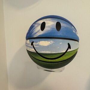 Chinatown market Smiley Face Basketball with Sky and Field Design